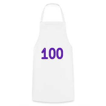 100 ANS. 100e ANNIVERSAIRE. ANNIVERSAIRE 100 ANS. - Tablier de cuisine - blanc - Devant - AI Model Male 185 dark (185cm)