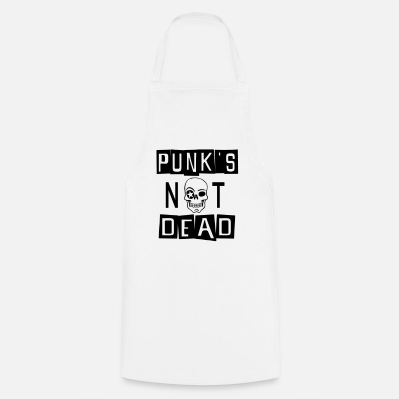 PUNK'S NOT DEAD - Cooking Apron - white