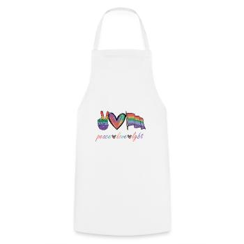 Schwul Lesbisch Regenbogen T-Shirt Geschenkidee - Kochschürze - Weiß - Vorne - AI Model Male 185 dark (185cm)
