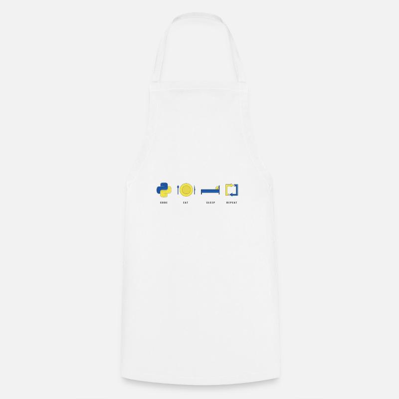 CODER PYTHON LIFE - Kochschürze - Weiß