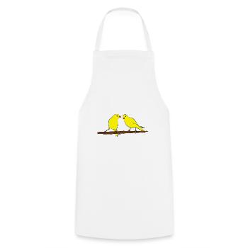 canaries - Cooking Apron - white - Front - AI Model Male 185 dark (185cm)