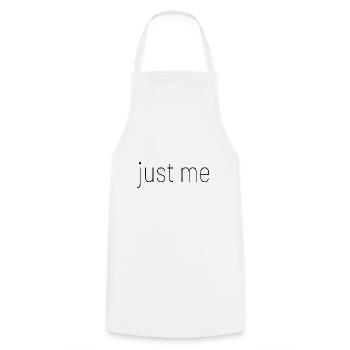 just me Carnival Costume Carnival Saying funny - Cooking Apron - white - Front - AI Model Male 185 dark (185cm)