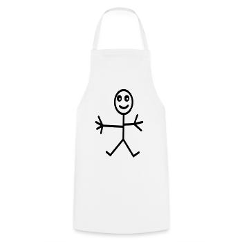 fun - Cooking Apron - white - Front - AI Model Male 185 dark (185cm)