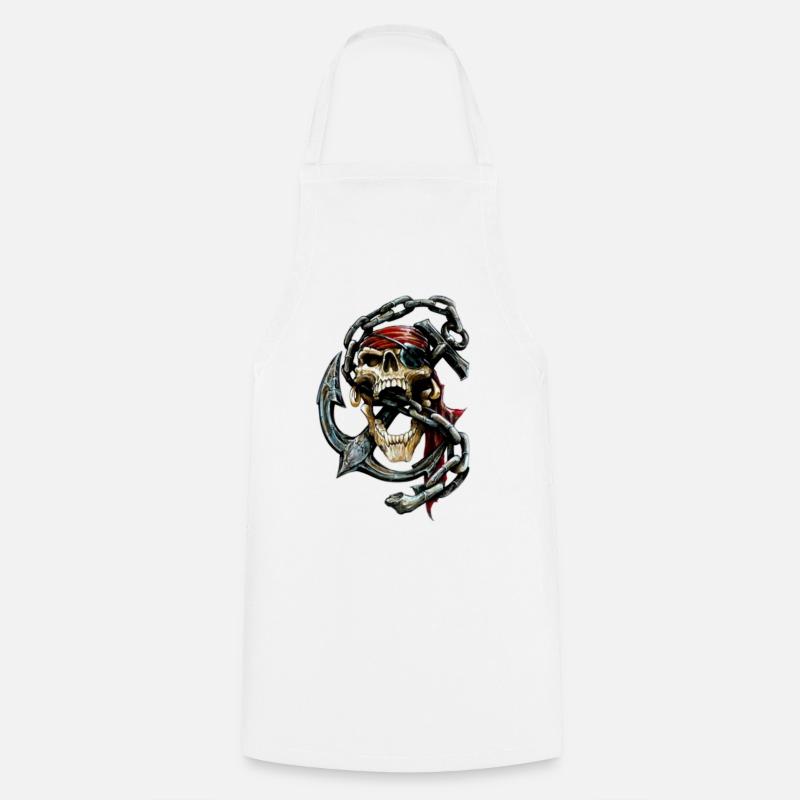 Skull Seefahrt - Kochschürze - Weiß