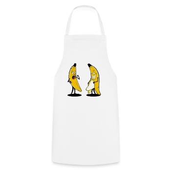 Funny bananas - Cooking Apron - white - Front - AI Model Male 185 dark (185cm)
