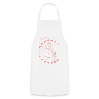 Points de création abstrait - Tablier de cuisine - blanc - Devant - AI Model Male 185 dark (185cm)
