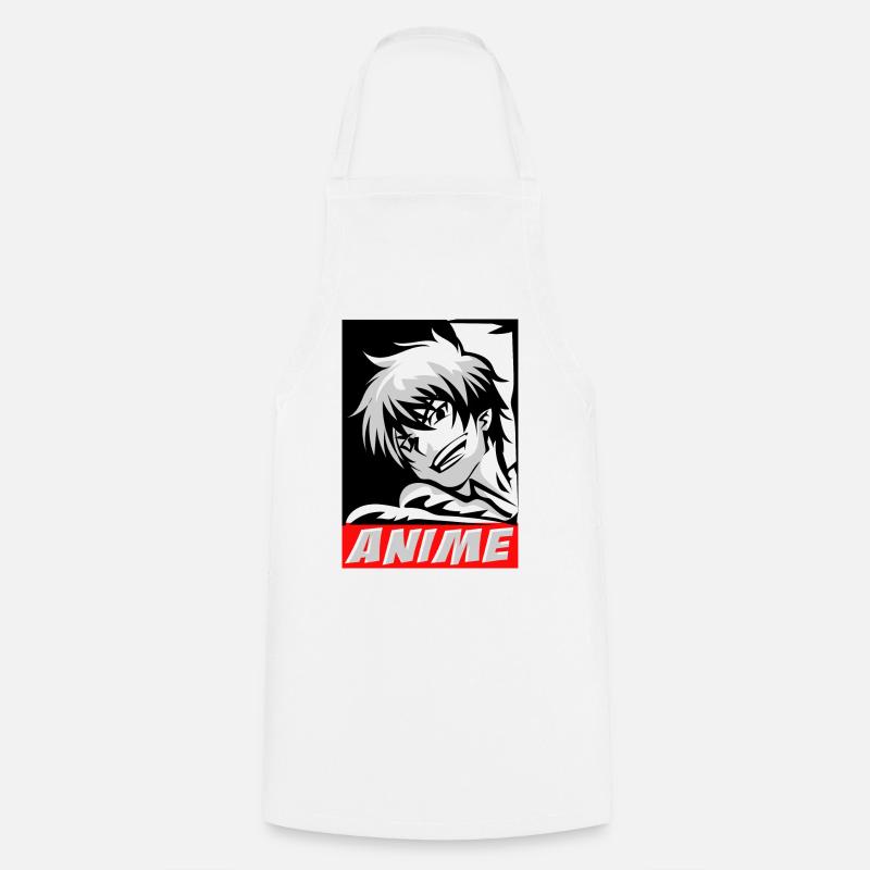 Anime Manga Boy - Cooking Apron - white