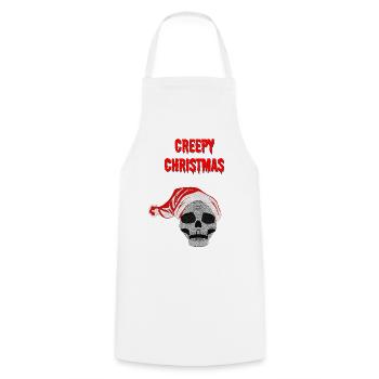 weihnachtshumor, creepy christmas - Kochschürze - Weiß - Vorne - AI Model Male 185 dark (185cm)