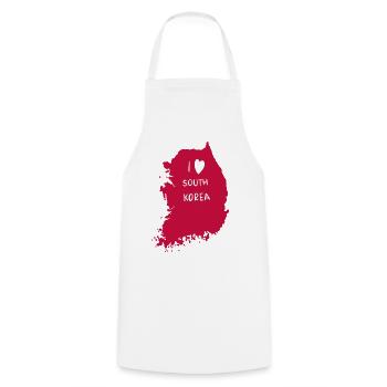 J’aime la Corée - Tablier de cuisine - blanc - Devant - AI Model Male 185 dark (185cm)