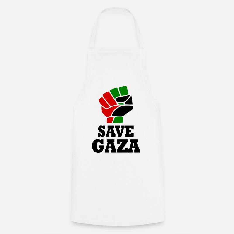 Save gaza - Tablier de cuisine - blanc