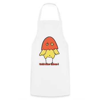 Money or life! - Cooking Apron - white - Front - AI Model Male 185 dark (185cm)