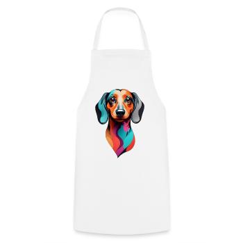 Dachshund colorful - Cooking Apron - white - Front - AI Model Male 185 dark (185cm)