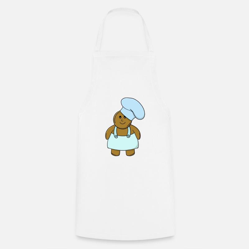 Baker's Gingerbread Cookie - Cooking Apron - white