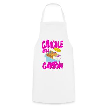Heatwave in Carton, Mediterranean summer - Cooking Apron - white - Front - AI Model Male 185 dark (185cm)