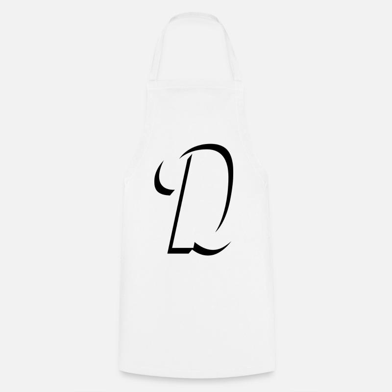 Letter D, Name, der Buchstabe D - Kochschürze - Weiß