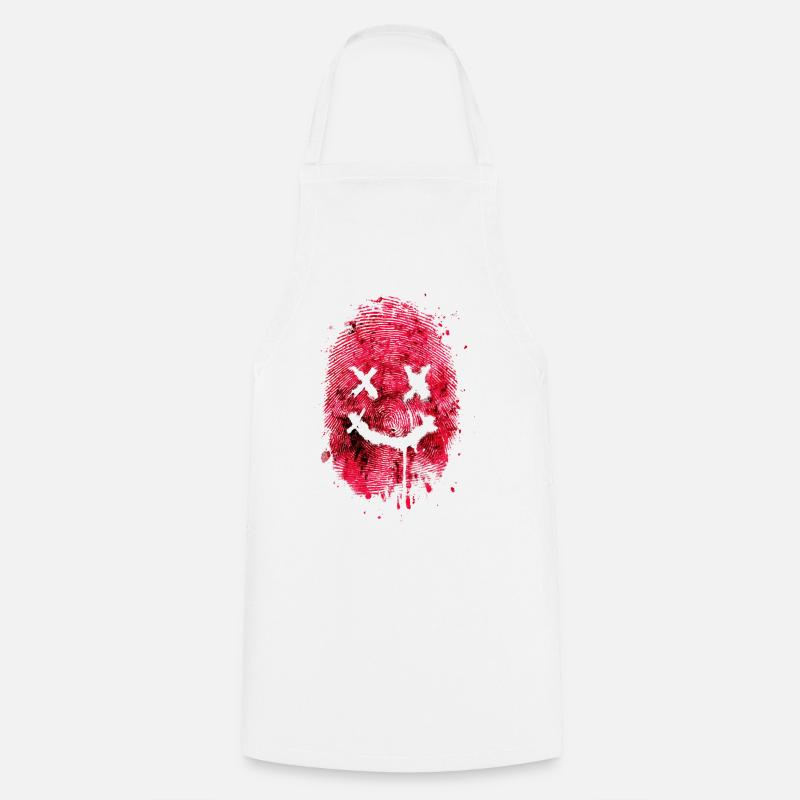 Empreinte digitale avec un message amical - Tablier de cuisine - blanc