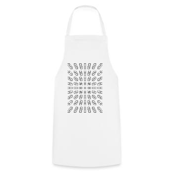 Hypno Bars : Pixels, Illusion & Rétro - Tablier de cuisine - blanc - Devant - AI Model Male 185 dark (185cm)