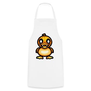 Canard Halloween Bande dessinée drôle - Tablier de cuisine - blanc - Devant - AI Model Male 185 dark (185cm)