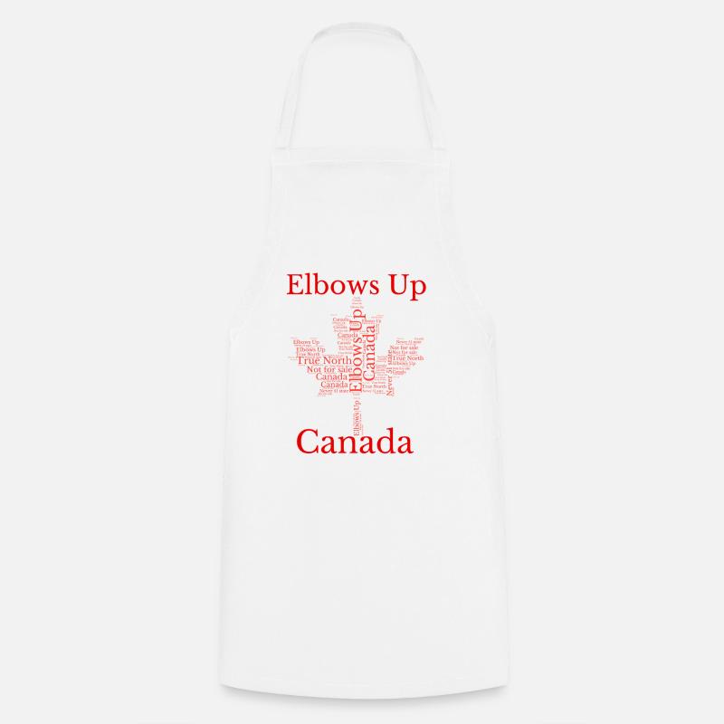 Elbows Up Canada Protest T-shirt  - Cooking Apron - white
