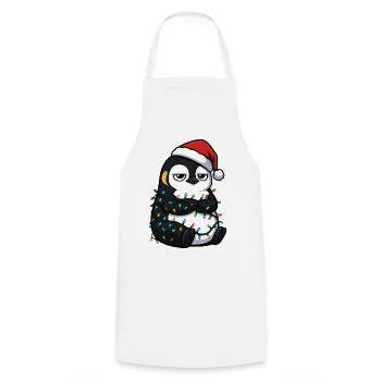 Mürrischer Pinguin Weihnachten Clumsy Santa Verhed - Kochschürze - Weiß - Vorne - AI Model Male 185 dark (185cm)
