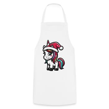 Unicorn Christmas - Cooking Apron - white - Front - AI Model Male 185 dark (185cm)