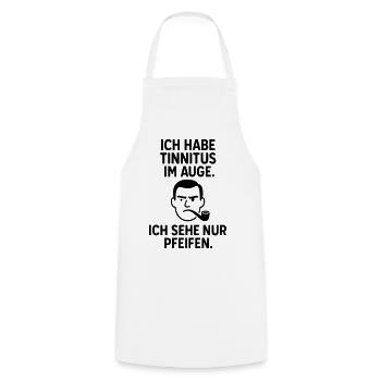 tinnitus pfeife auge - Kochschürze - Weiß - Vorne - AI Model Male 185 dark (185cm)