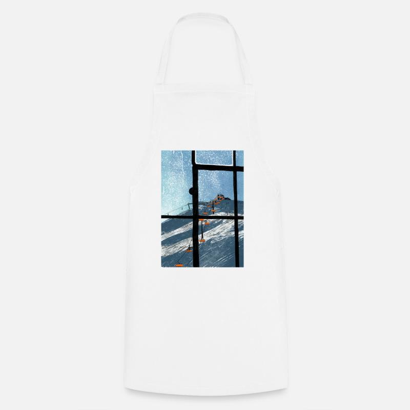 Télésiège à vue fenêtre Blau - Tablier de cuisine - blanc
