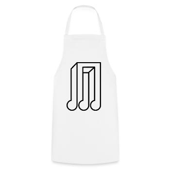 Note d’illusion d’optique - Musicien d’illusion Chanteur - Tablier de cuisine - blanc - Devant - AI Model Male 185 dark (185cm)