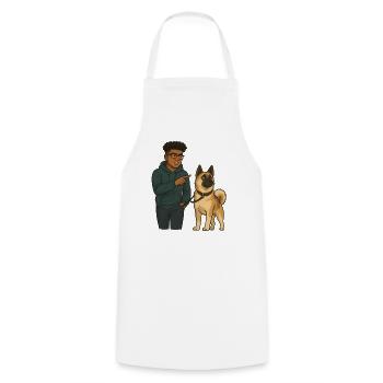 Matt & Holly - Cooking Apron - white - Front - AI Model Male 185 dark (185cm)