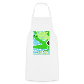 The Crocodile Weapon Word Game Graffiti Funny - Cooking Apron - white - Front - AI Model Male 185 dark (185cm)