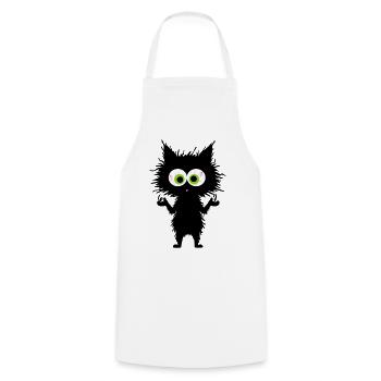 67 Lustige Katze Six Seven Meme - Kochschürze - Weiß - Vorne - AI Model Male 185 dark (185cm)