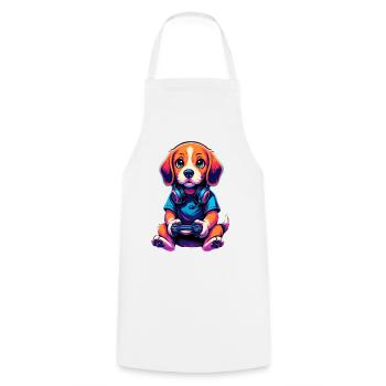 Beagle Gaming Gamer Zocken Zocker Videospiele - Kochschürze - Weiß - Vorne - AI Model Male 185 dark (185cm)
