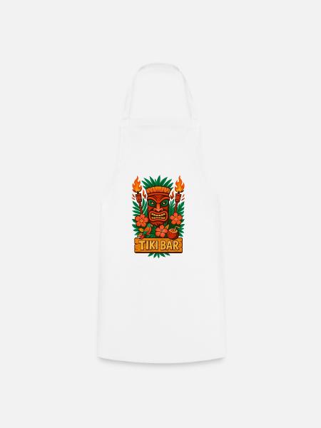 Tiki Bar Vibes – Tropischer Stil - Kochschürze - Weiß