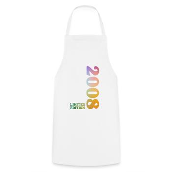 18th Birthday Eighteen Gift Limited Edition - Cooking Apron - white - Front - AI Model Male 185 dark (185cm)