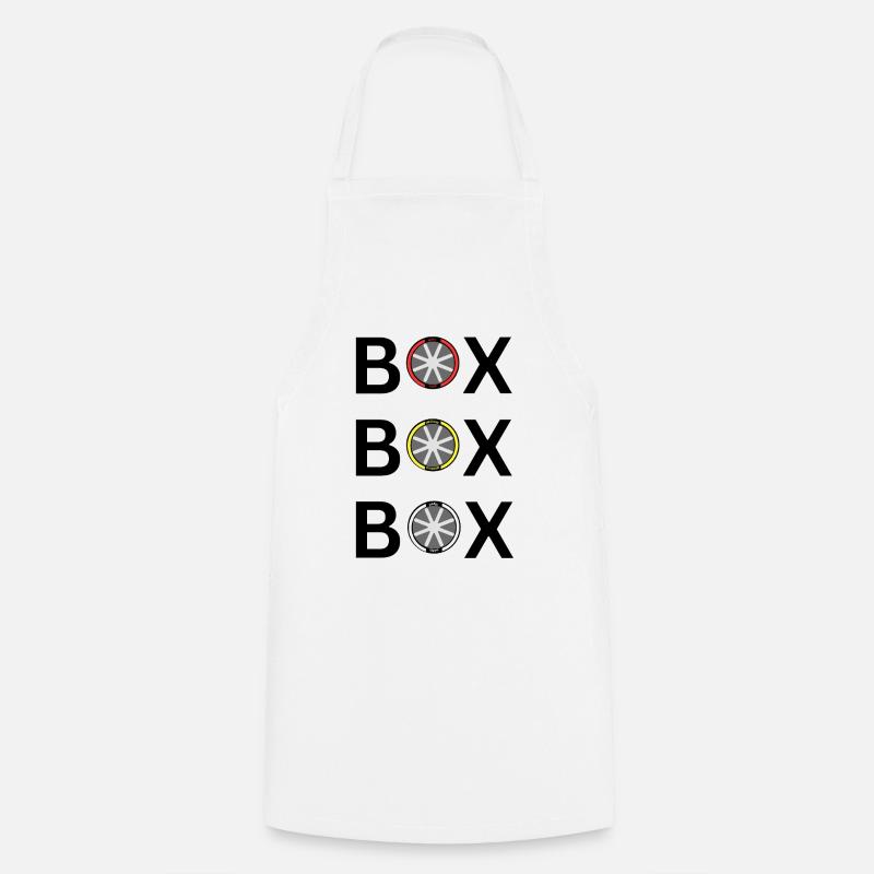 BOX BOX BOX - Cooking Apron - white