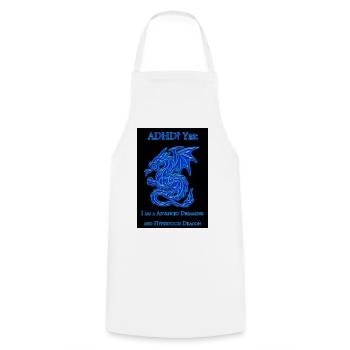 ADHD-Dragon - Kochschürze - Weiß - Vorne - AI Model Male 185 dark (185cm)