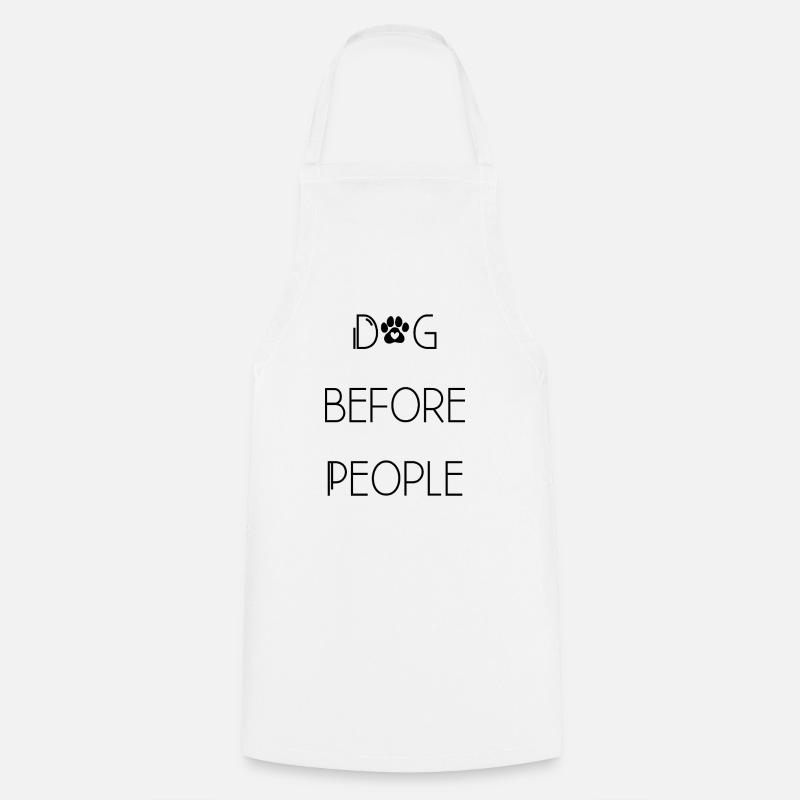 Black Silhouette Minimalism - Cooking Apron - white