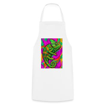chameleon - Cooking Apron - white - Front - AI Model Male 185 dark (185cm)