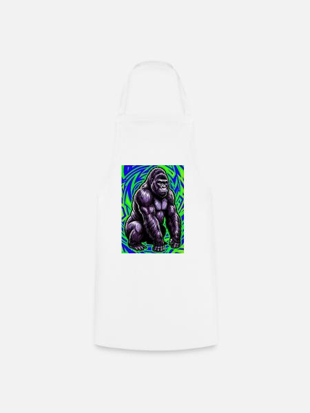 Gorilla - Kochschürze - Weiß