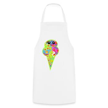 Retro Eis Vintage Kinder Kind 60er  - Cooking Apron - white - Front - AI Model Male 185 dark (185cm)