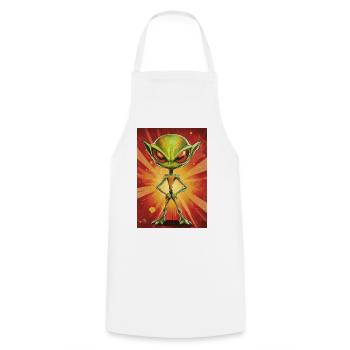 Petit extraterrestre sous la lumière de l’explosion - Tablier de cuisine - blanc - Devant - AI Model Male 185 dark (185cm)