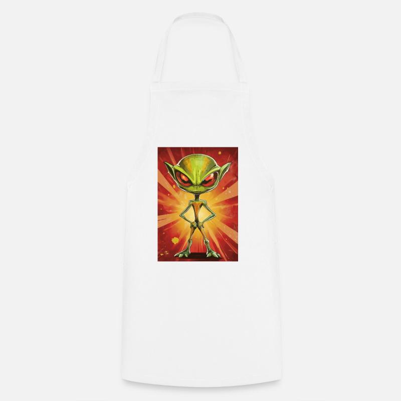 Little alien in explosion light - Cooking Apron - white