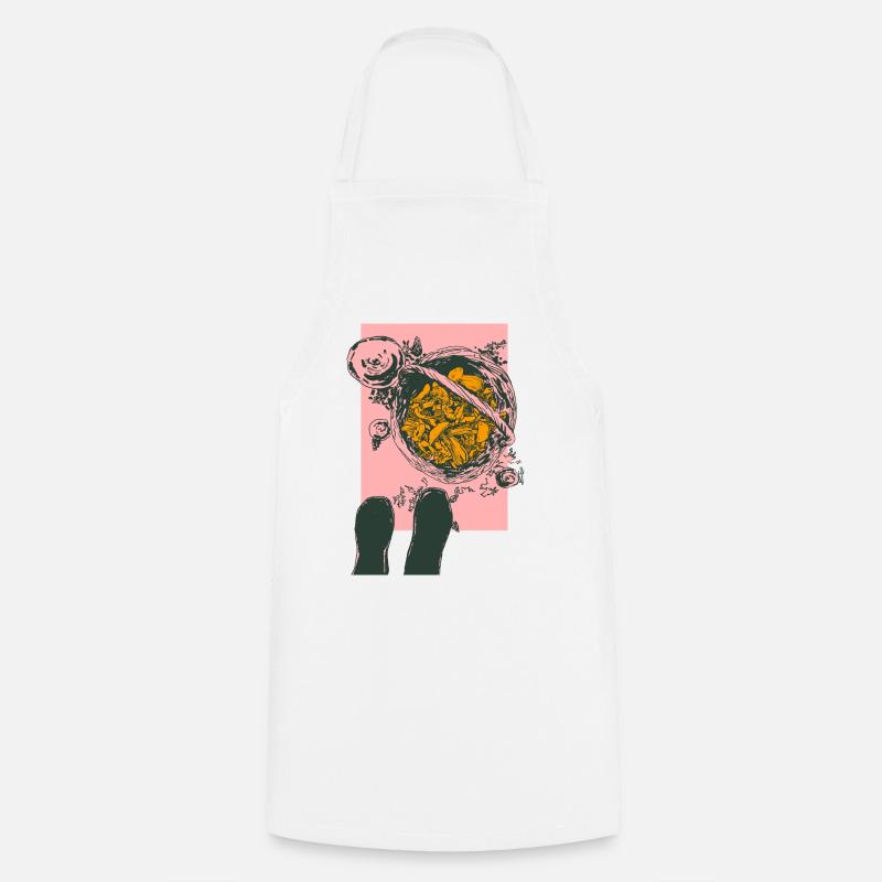 ON THE MUSHROOM FOREST - Cooking Apron - white