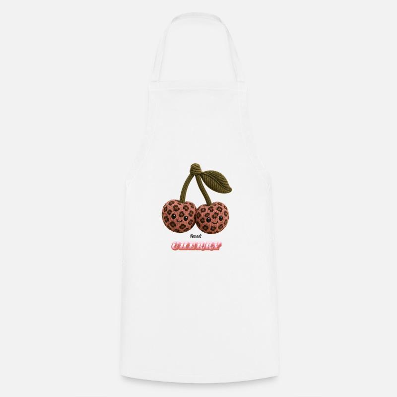 Leopard Cherries Cuddle Duo - Cooking Apron - white