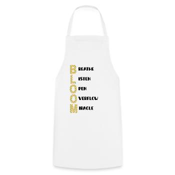 BLOOM Vertical Pattern Colors - Cooking Apron - white - Front - AI Model Male 185 dark (185cm)
