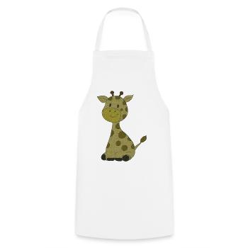 Giraffe funny - Cooking Apron - white - Front - AI Model Male 185 dark (185cm)