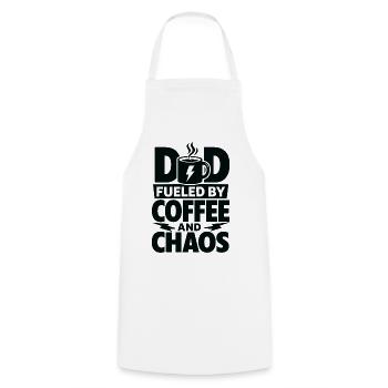 Dad Fueled By Coffee And Chaos - Cooking Apron - white - Front - AI Model Male 185 dark (185cm)