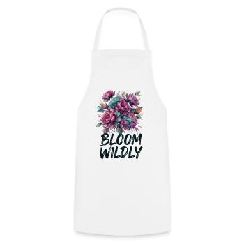 Bloom Wildly Blütenpracht - Kochschürze - Weiß - Vorne - AI Model Male 185 dark (185cm)
