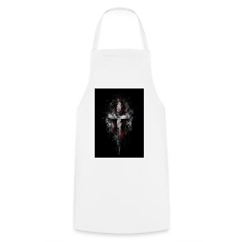 Cross Splash Grunge - Cooking Apron - white - Front - AI Model Male 185 dark (185cm)