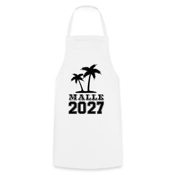 Malle 2027 - Cooking Apron - white - Front - AI Model Male 185 dark (185cm)